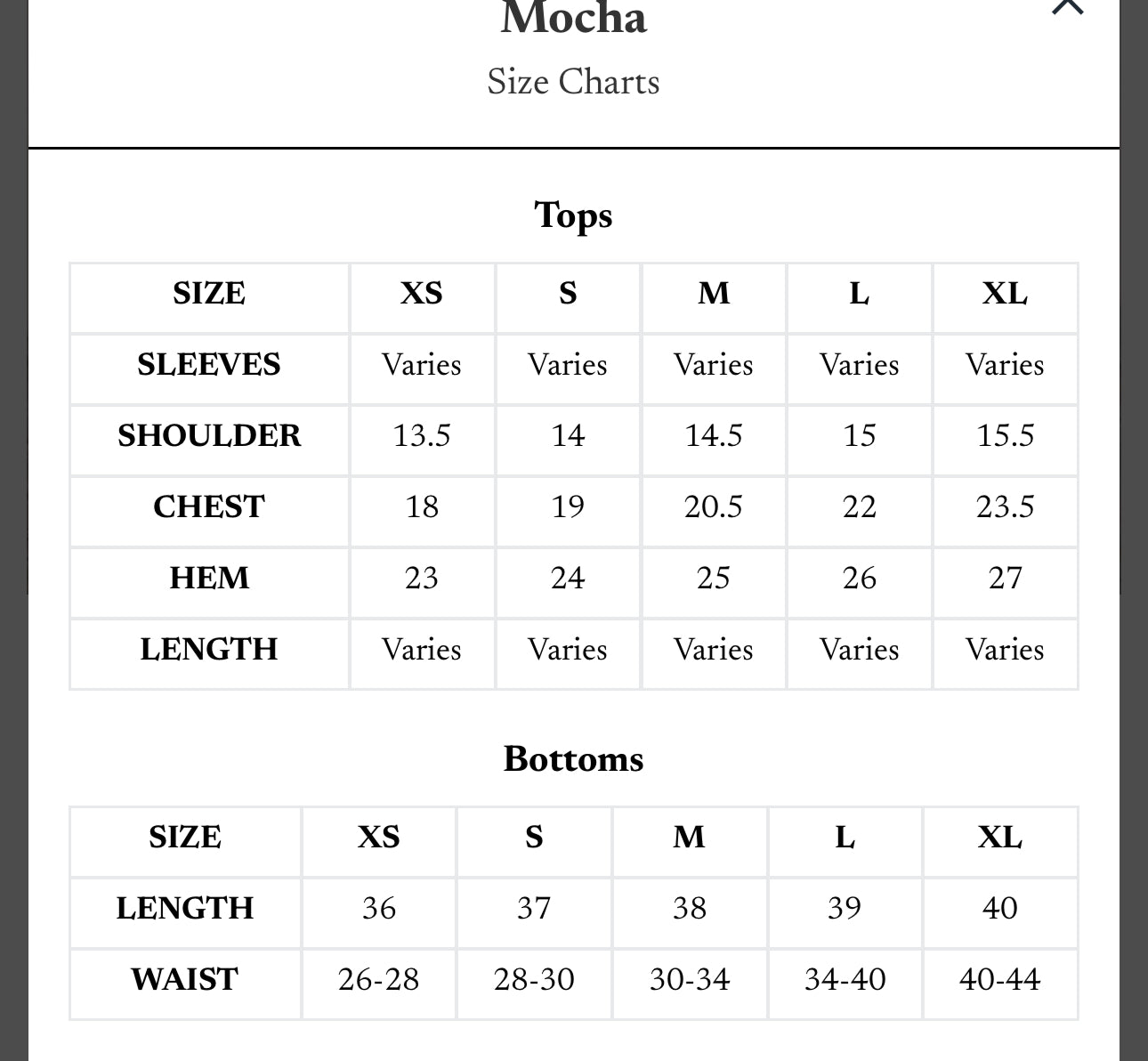 Mocha- 2 Piece