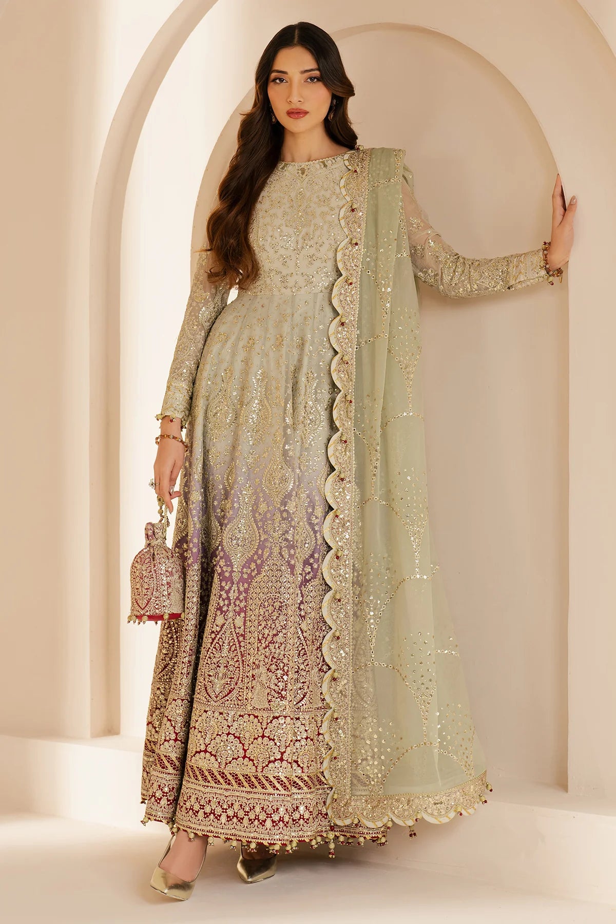 EMBROIDERED CHIFFON WF'25-01