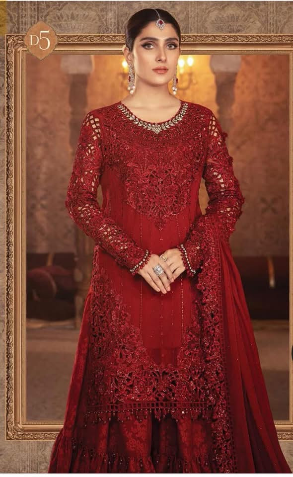 Maria B red Gharara