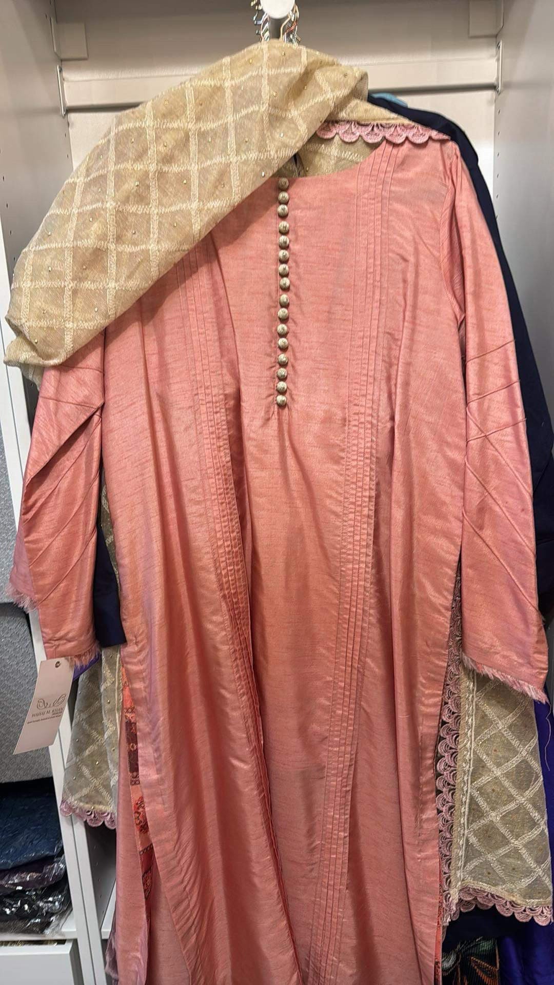 Peach Wahaj Khan dress