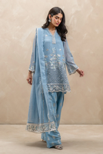 Load image into Gallery viewer, EMBROIDERED KHADDI NET SUIT
