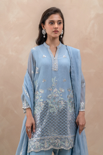 Load image into Gallery viewer, EMBROIDERED KHADDI NET SUIT
