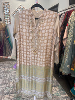 Load image into Gallery viewer, Silk Kurti( Beige)
