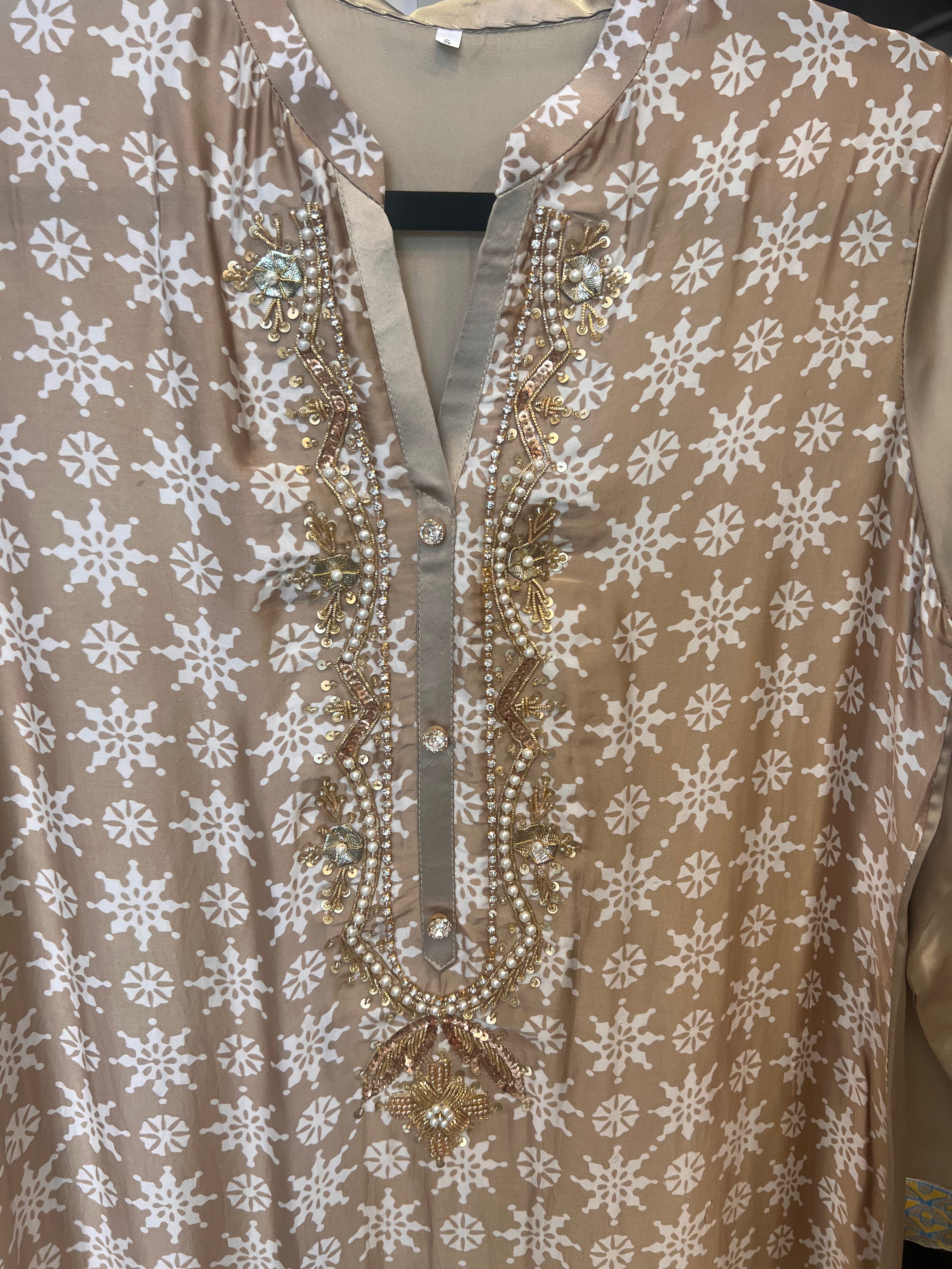 Silk Kurti( Beige)