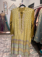 Load image into Gallery viewer, Silk Kurti ( Olive)
