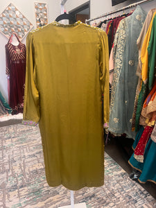 Silk Kurti ( Olive)