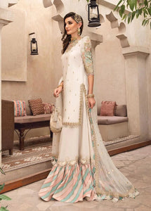 Maria B White Exclusive Silk Lawn Gharara