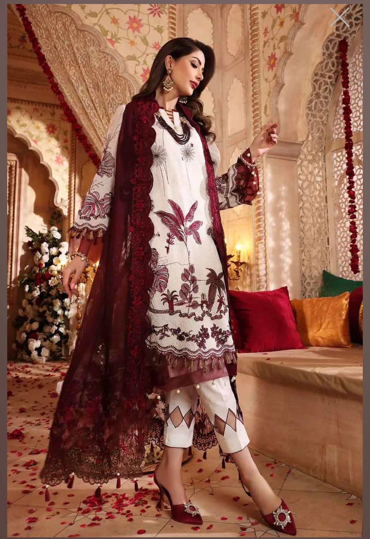 Embroidered Luxury Cotton Suit