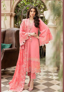 Embroidered Chiffon Suit with Chiffon Dupatta