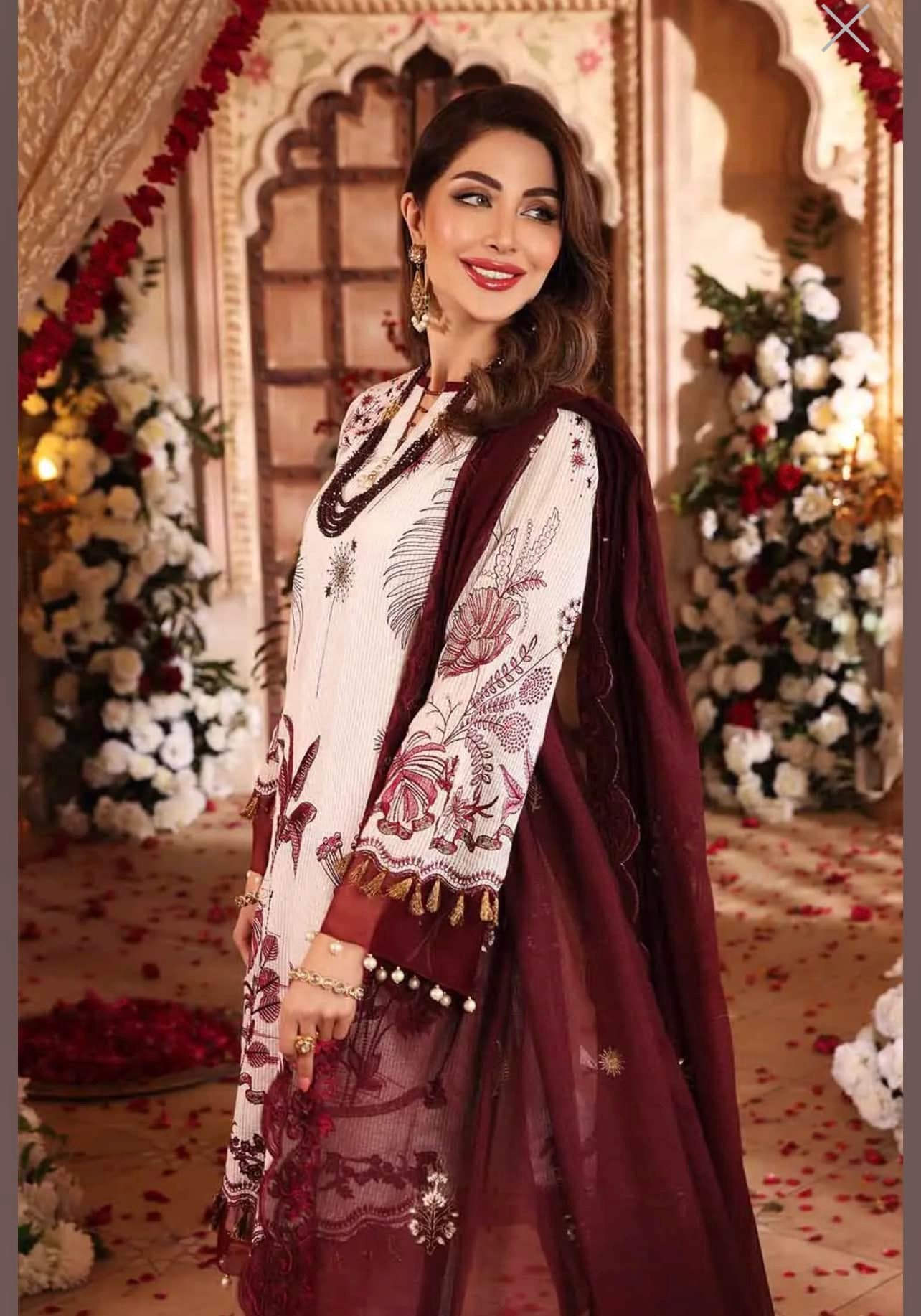 Embroidered Luxury Cotton Suit