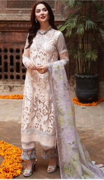 Load image into Gallery viewer, Luxury Embroidered shirt Soft Net Organza Digital Dupatta Dyed Trouser
