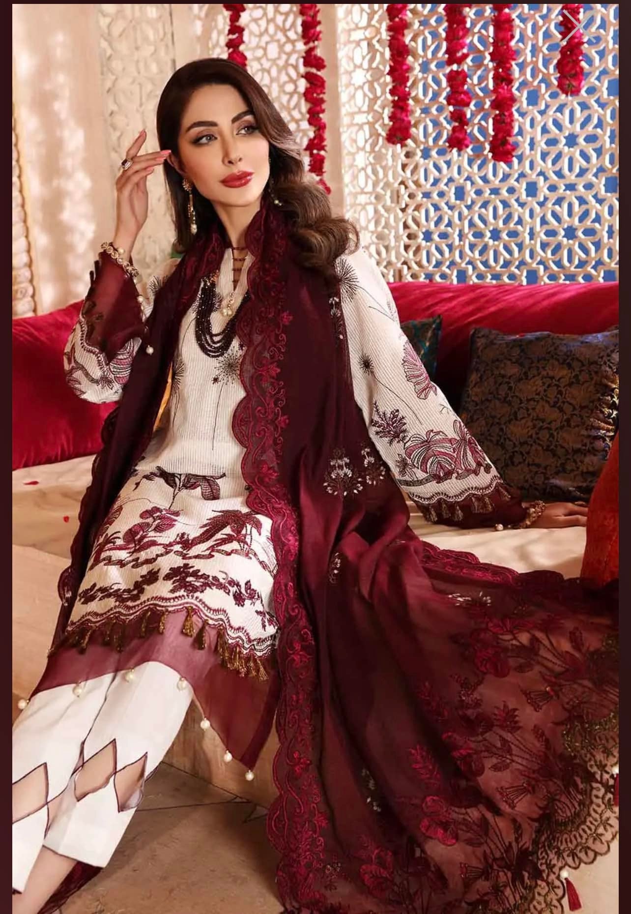 Embroidered Luxury Cotton Suit