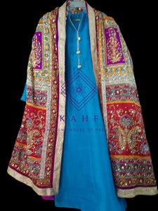 Pure Raw Silk Suits with Embroided Dupattas