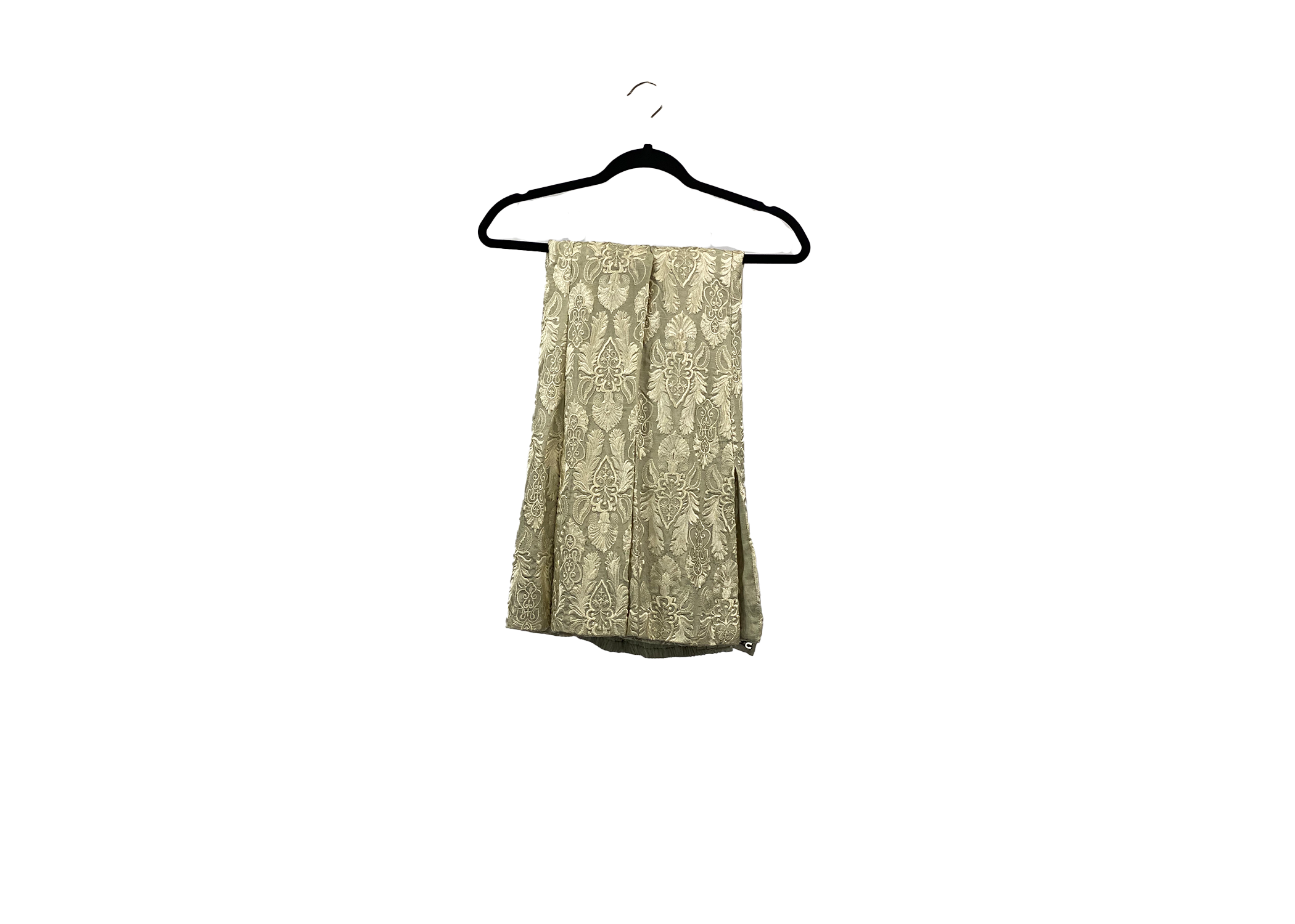 Asymmetrical Embroidered Shirt with Embroidered wide pants