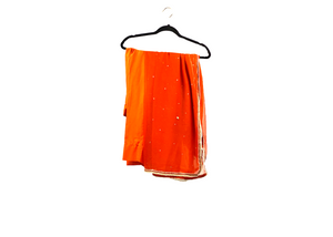 Rust Heavily Embroidered Dress