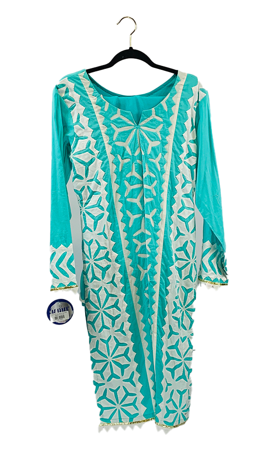 Light Green Applique Work Dress