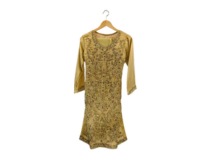 Golden Formal Embroidered Dress