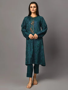 Embroidered Silk Suit