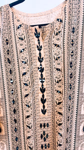 Embroidered Cotton Mirror Studs Tunic