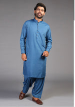 Load image into Gallery viewer, Amir Adnan Collection - Classic Poly Viscose Moroccan Blue Classic Fit Suit
