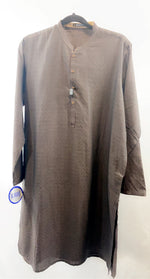 Load image into Gallery viewer, Men’s Brown Kurta With White Shalwar
