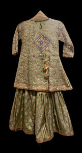 Teens Gharara set- Pistachio