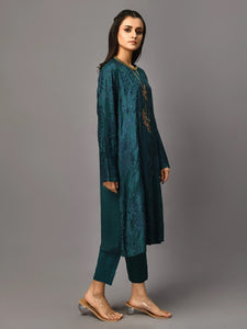 Embroidered Silk Suit