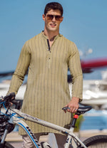 Load image into Gallery viewer, OLIVE GREEN COTTON KURTA - AL-K-1059
