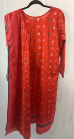 Load image into Gallery viewer, Red Chunri Print Lawn Dress
