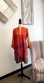 Load image into Gallery viewer, Silk Embroidered Digital Printed Kurti
