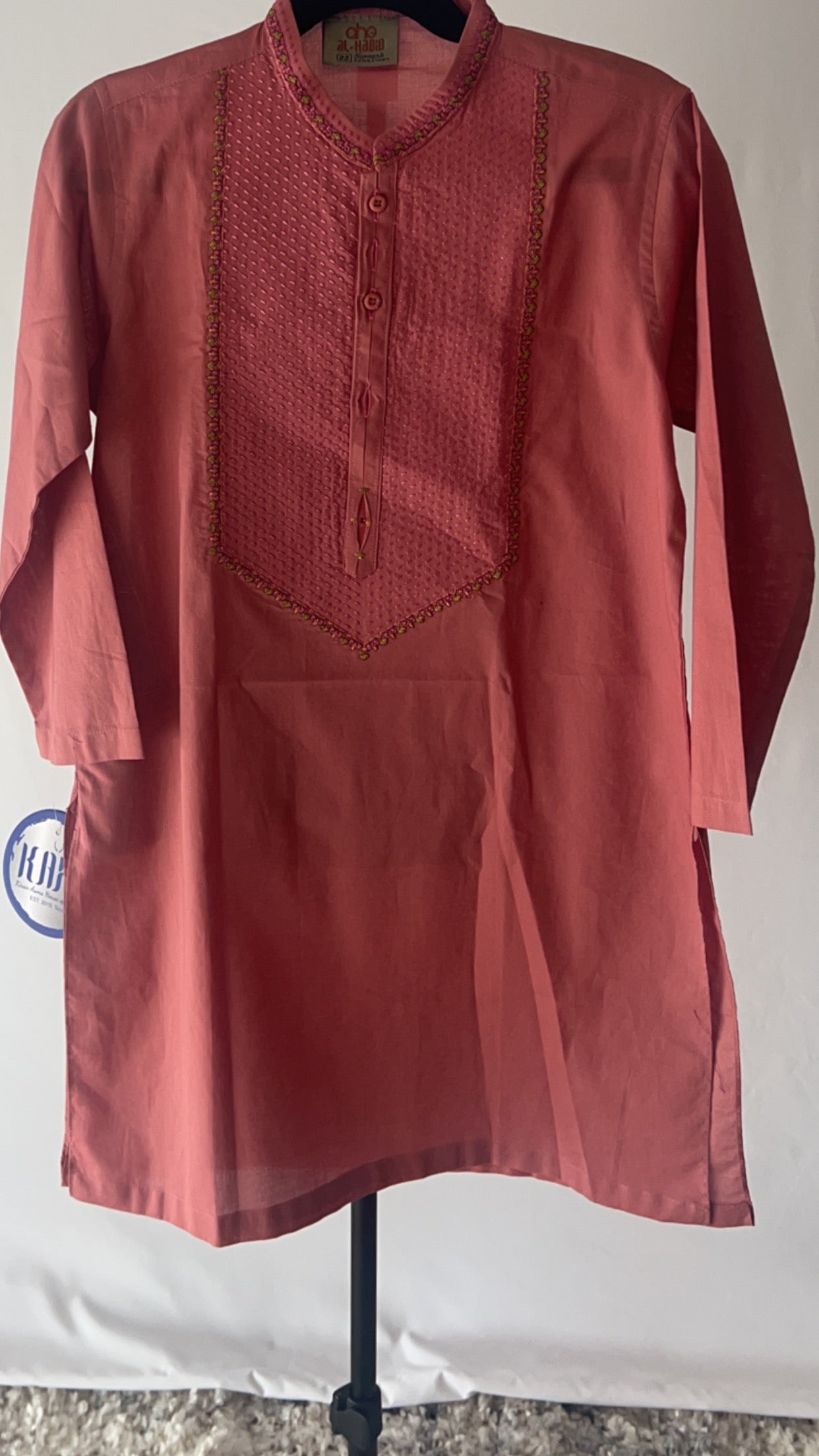 Cotton Embroidered Dress- Boys