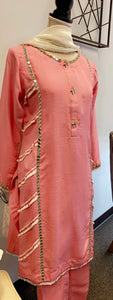 Pink Cotton Net Dress