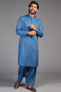 Amir Adnan Collection - Classic Poly Viscose Moroccan Blue Classic Fit Suit