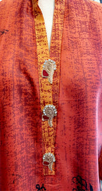 Load image into Gallery viewer, Silk Embroidered Digital Printed Kurti
