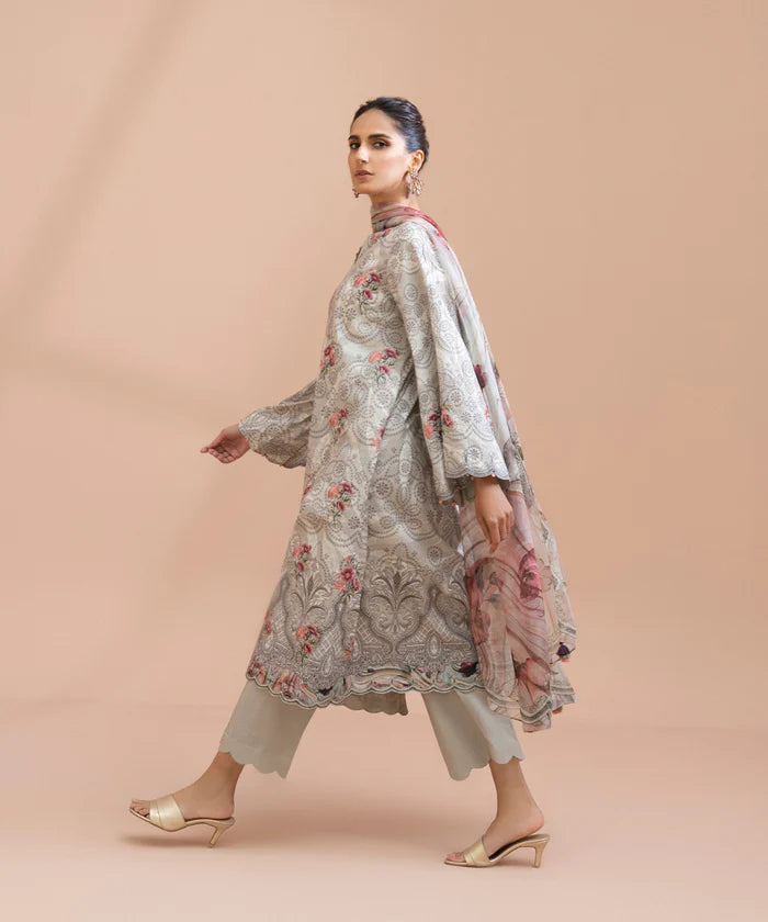 DIGITAL PRINTED EMBROIDERED LAWN SUIT