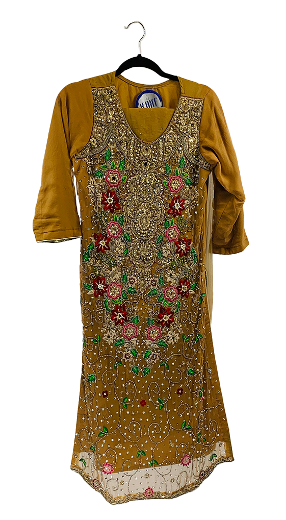 Dark Gold Formal Embroidered outfit