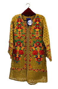 Sana Safinaz Bronze Dress With Embroidered Jacket